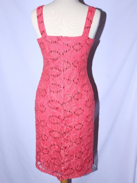 Celavie #2462 Short Lace Formal Mother's Dress With Jacket-Size M- CORAL-NEW - Picture 5 of 7